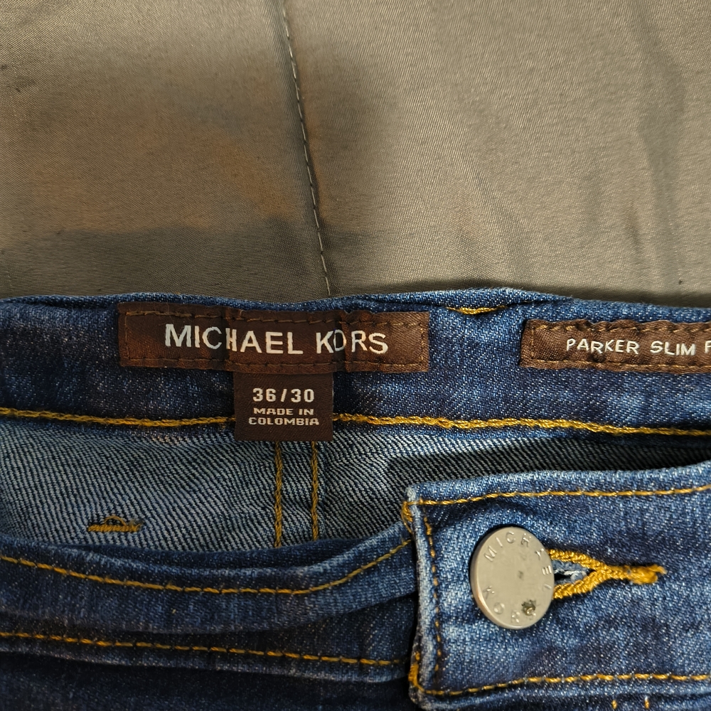 Michael Kors Blue Denim Jeans with Yellow Stitching